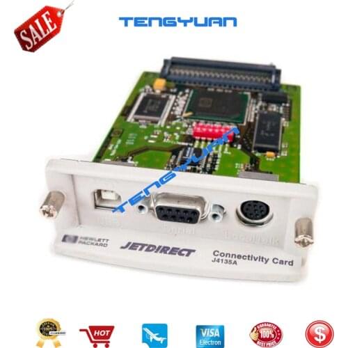 Free shipping 90% new original connectivity card J4135A jetdirect Print Server Network Card and DesignJet Plotter Printer