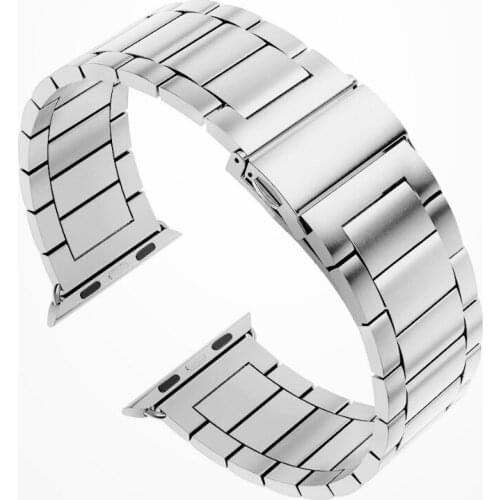 Band For Apple Watch 5 4 3 2 44mm 40mm 42mm 38mm Metal Stainless Steel Watchband Bracelet Strap for iWatch Series Accessories
