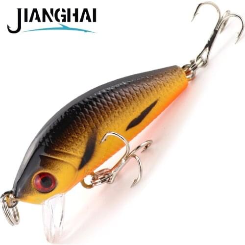 JIANGHAI Lure fishing minnow 3D Eye wobbler fishing 5cm 4.4g swimbait crazy wobble crankbait Swimming bait fishing LM8