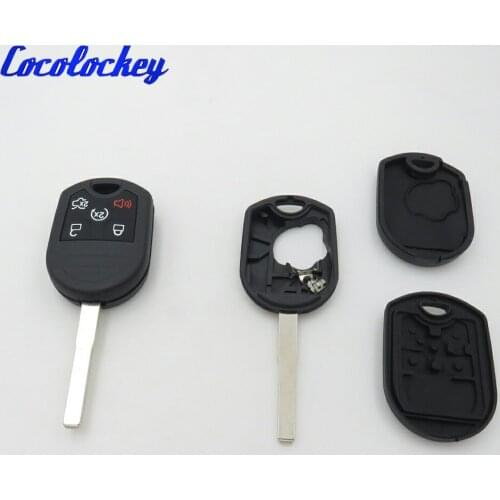Cocolockey Replacement Car Key Shell Case for FORD F150 Mustang Expedition Remote Key 5 Button No Logo