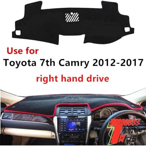 TAIJS Factory Anti cracking protective Polyester Fiber Car Dashboard Cover For TOYOTA 7th Camry 2012-2017 Right hand drive