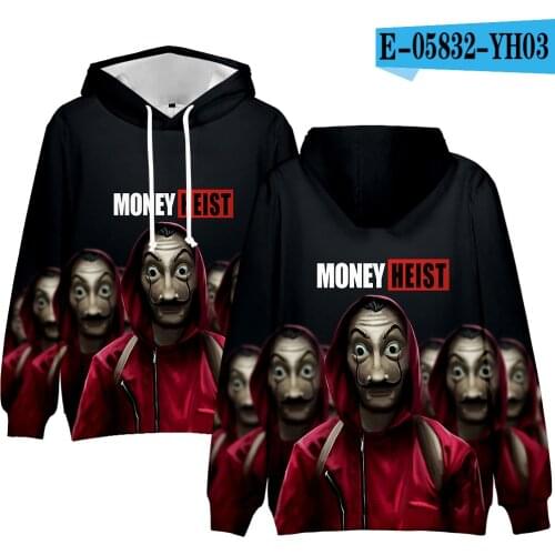 La Casa De Papel Money Heist TV Mens Hoodies Women Sweatshirts House Of Paper Men Winter Children Clothes Clothing