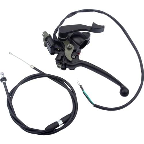 7/8'' 22MM Universal Motorcycle Thumb Throttle Cable with Dual Brake Lever Assembly For 49-250cc Quad ATV Go Kart Taotao Kazuma