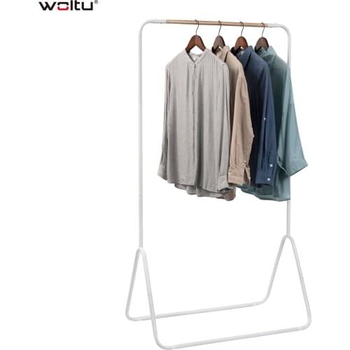 White Simple Design Coat Rack Heavy Duty Clothes Rail Hallway Entry Stand Metal Frame Clothing Drying Racks Organizer