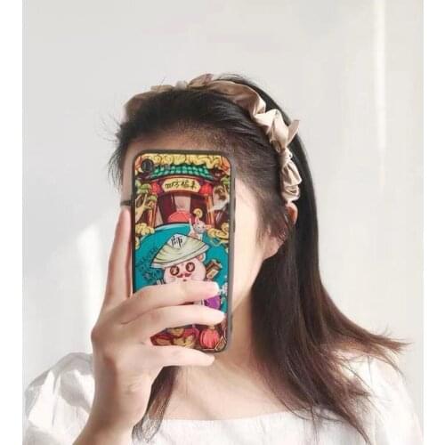 Korean Satin Bow HairBand For Women Hairpin New Fashionable Sweet Temperament Fine Edge Net Red Ins Retro Headdress