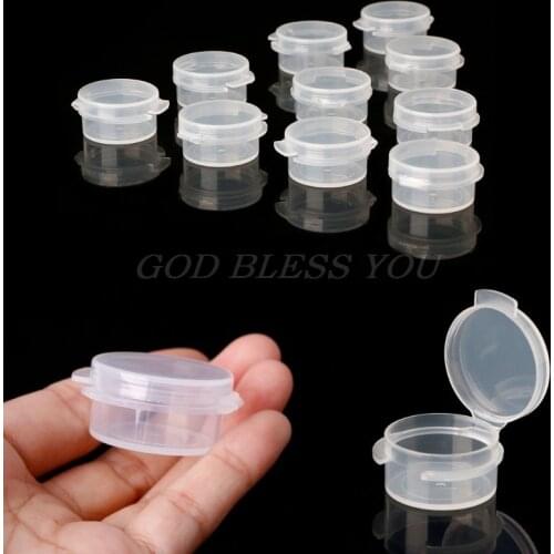 10Pcs 5 Gram Empty Clear Plastic Jars Cosmetic Jar Make Up Jar Mini Sample Bottle Sealing Pot Face Cream Container Portable
