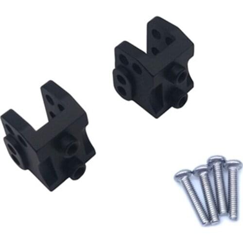 2pcs CNC Aluminum Front Rear Lower Shock Linkage Link Mount for RC 1/10 Rock Car Axial SCX10-II 90046 90047 AR44 Axle,Black