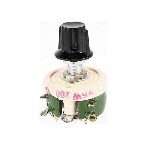 200 Ohm 25W Ceramic Disk Adjustable Resistor Wirewound Potentiometer