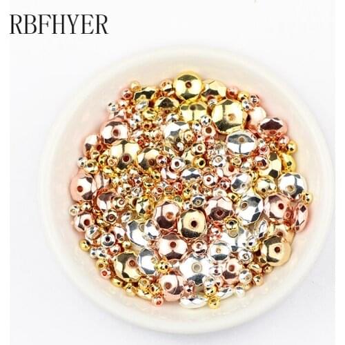 3/4/6/8/10mm Natural Hematite Faceted Flat Round beads plating Rose Gold,Silvers Loose beads For Jewelry Making DIY bracelet