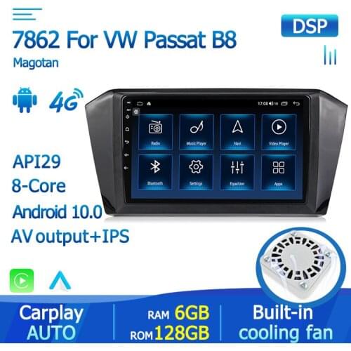 4G LTE IPS DSP Car Multimedia Radio Stereo Player For VW Volkswagen PASSAT Magotan B8 2005 - 2011 Built-in Carplay Android Auto