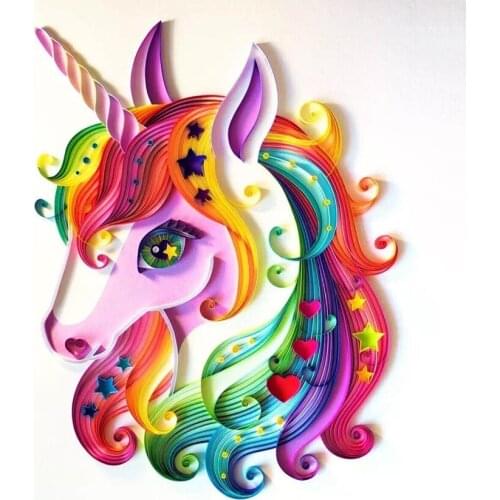 5D DIY Full Round/Square Diamond Painting Cartoon Unicorn 3D Embroidery Cross Stitch Rhinestone Mosaic Home Decor Art Yc1002