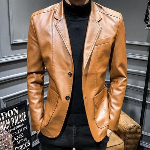 AnnaCustomDress Men's Faux Leather Jackets