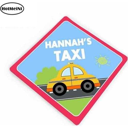 HotMeiNi 13cm x 12.9cm Car Stickers Mums Taxi Car Vinyl Sticker Baby on Board Style Decal Graphic