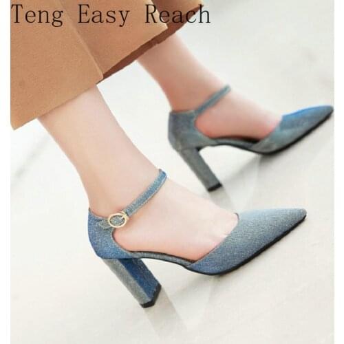 2021 Summer Sexy Pointed Cover Toe Block High Heels Womans Shoes Glitter Bling Party Wedding Stilettos Women Sandals