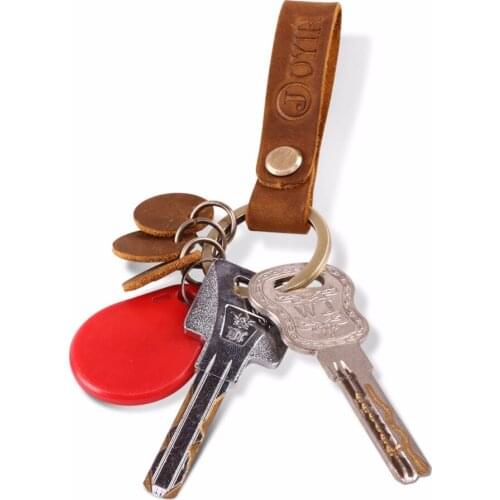 Holder Fashion Key Wallet Car Key Ring Unisex Genuine Leather Key Vintage Multifunctional Tool Keychain Pocket Ring