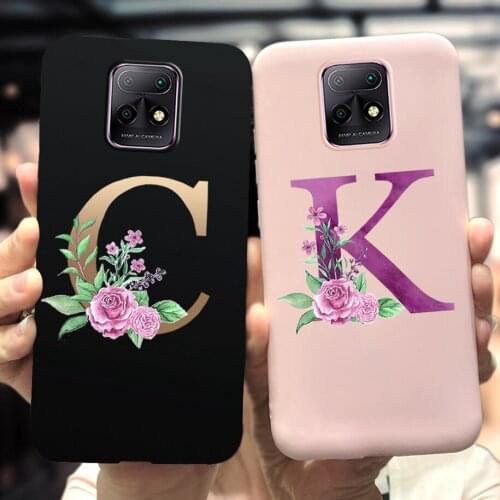 For Xiaomi Redmi 10X Case Cute Letter Cover Silicone Soft Matte Phone Cases For Xiaomi Redmi 10X 4G 5G Redmi10x Shockproof Shell