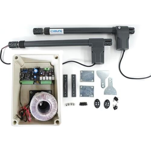 DC 24V Solar Powered Gate Operator Heavy Duty Premium Stainless Steel Swing Gate Opener Motor Kit