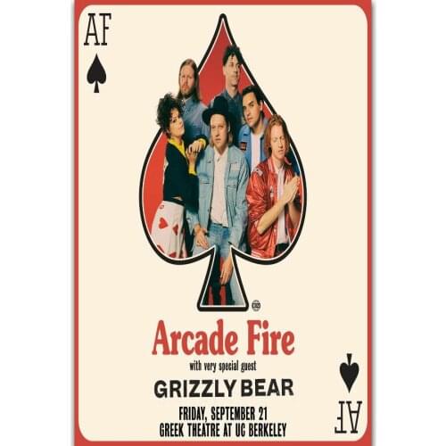 Hot Arcade Fire Everything Now Continued Music Silk Fabric Wall Poster Art Decor Sticker Bright