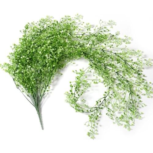 Artificial Plants Golden Bell Willow Wall Hanging Flower Vine Plant Plastic Branch Leaf Fake Flower Indoor Outdoor Hanging Decor