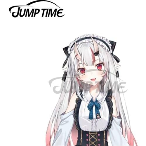 JumpTime 13 x 4.6cm For Nakiri Ayame Peeker Vinyl Sticker Car Truck Window Decal Helmet Car Stickers Waterproof Accessories