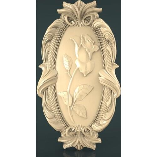 Flower decor painting 3D model for cnc 3D carved figure sculpture machine in STL file home decoration Decor