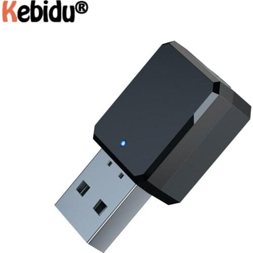 Kebidu Car Kit Bluetooth 5.0 Mini Audio USB Receiver Adapter 3.5Mm Aux Wireless Music Stereo for Car Radio Hands-free Calling