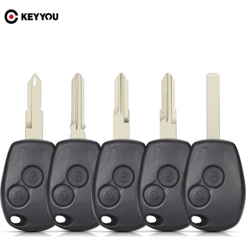 KEYYOU 40x 2 buttons Car Remote Key shell for Megane Modus Clio Kangoo Logan Sandero Duster for Renault Free shipping