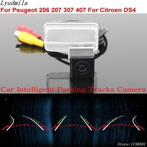 Lyudmila Car Intelligent Parking Tracks Camera FOR Peugeot 206 207 307 407 For Citroen DS4 Car Back up Reverse Rear View Camera