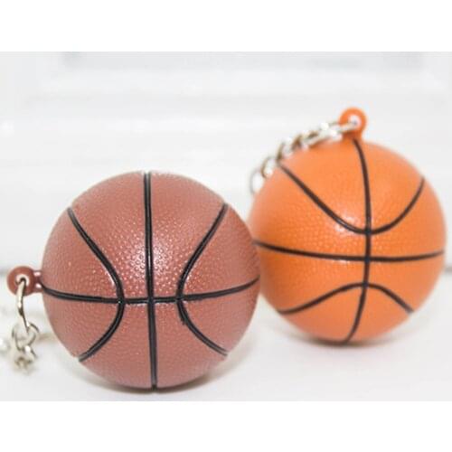 Funny Rugby Pendant Keychain with LED Light Sound Key Ring Holder Hanging Decor