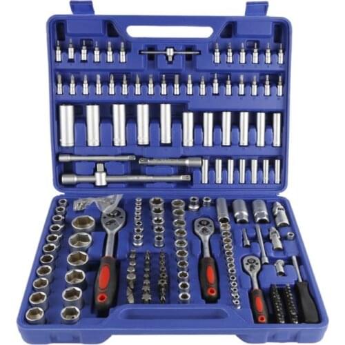172Pcs Repair Tool Set Household Repair Hand Tool Kit With Plastic Toolbox Storage Case Socket Wrench Screwdriver Knife HWC