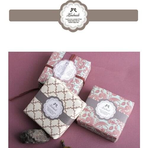 30pcs/pack Gray Long Strip Handmade Seal Celebrating With Us Labels Stationery DIY Hand Made Gift Sealing Stickers