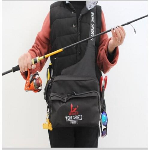 Fishing Tackle Lure Waist Bag Waterproof Portable Bass Trout Hook Line Bait Worm Reel Box Accessories Storage Pouch Bags