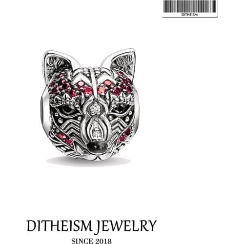 DIY Making Making Beads Fox Charm 5mm Hole,2018 Fashion Silver Jewelry Trendy Gift For Women Men Boy Girl Fit Bracelets Necklace