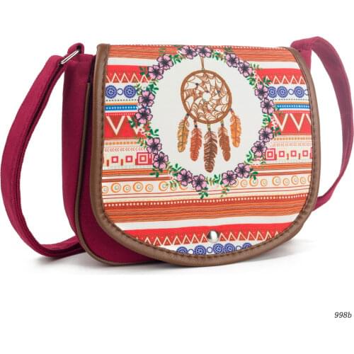 Handbag Crossbody Messenger Bag Girl Women Canvas Fashion Messenger Bag Dreamcatcher Dropshipping Women Shoulder Bag Lady Casual