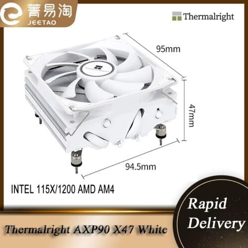 Thermalright AXP90 X47 AGHP heatpipe ITX CPU cooler fan High 47mm low profile CPU Cooling A4 Case For intel 115x 1200 AMD AM4