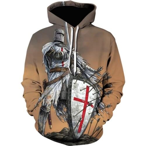 3D Printing Knight Medieval Armor Men hoodies Knights Templar Harajuku Fashion hoodie Sweatshirts Unisex Casual jacket Hoodies