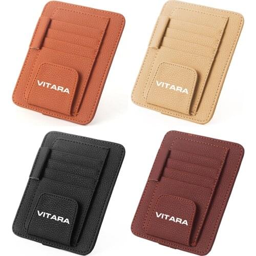 Universal Car Sun Visor Pen Card Holder CD Organizer Storage Box Sunglasses Tidying for Suzuki vitara 2007-2019 Car Accessories