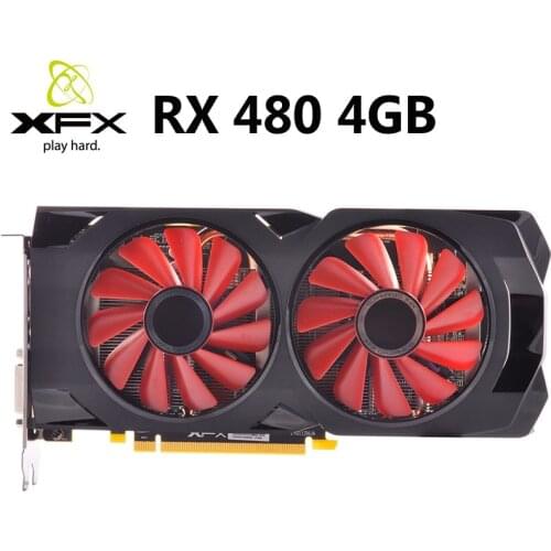 XFX RX 480 4GB Graphics Cards RX480 256Bit GDDR5 Video Cards for AMD RX 400 Series VGA Cards RX480-4GB HDMI 7000MH Used