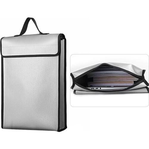 Waterproof Document Bags Fireproof Liquid Silicone Heat Insulation 1200℃ Fire Resistant Big Capacity Safe Bag Office Suppllies