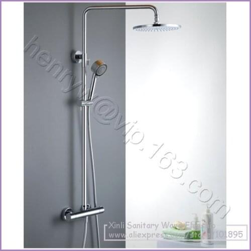X9015SS1 - Luxury Wall Mounted High Quality Brass Head Rain with Thermostatic Mixer Overhead Shower Set