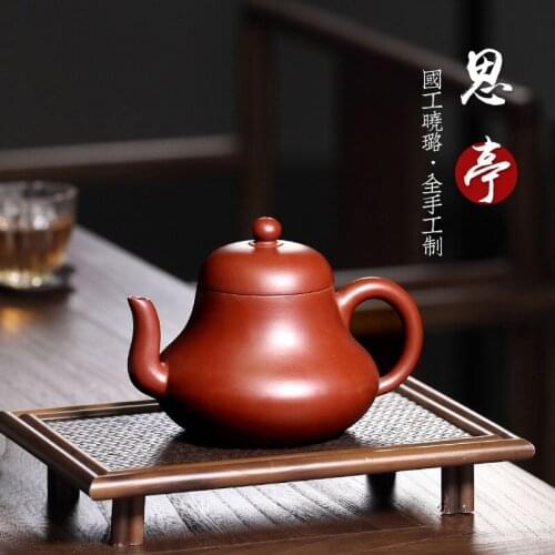 Yixing famous artist Li Xiaolus pure handmade purple clay pot