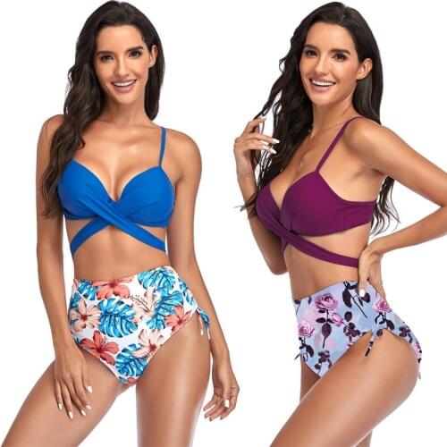 Womens Thong Monokini Printed Womens Swimsuit Swimming Pool Sexy Push-up Womens Swimsuit