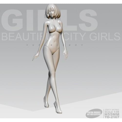 1/24 Resin Figure Kits Beauty pageant lady resin model self-assembled 75mm TD-2167