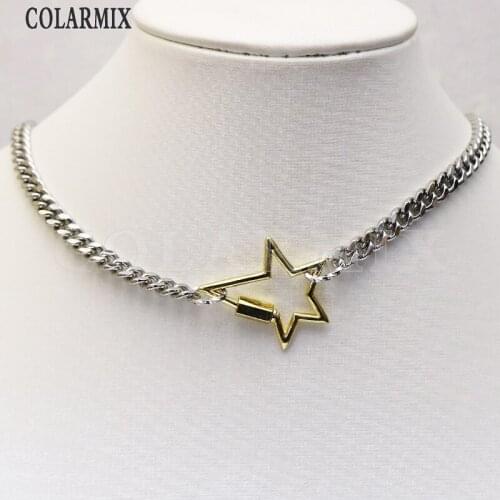10 Strand New design Mix color necklace Star charms neckalce gift Punk jewelry necklace long necklace chocker