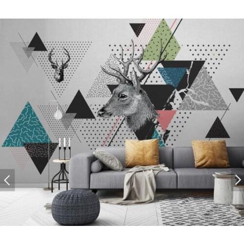 3d Abstract Geometric Triangle ELK Wall Papers for Walls 3 D Mural Wallpaper for Bedroom TV Backdrop Wallpapers Contact Paper