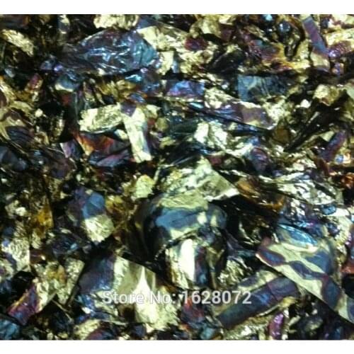 500G blue variegated Imitation gold Flake leaf in good quality , free shipping