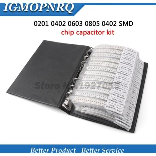 0201 0402 0603 0805 0402 SMD chip capacitor combination kit 0.5 ~ 10 uf pF capacitor sample book all capacitor sales hjxrhgal