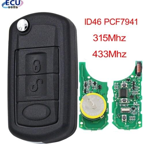 Car Remote Key For Land Rover Range Rover LR3 Discovery HU101 Blade 315/434 Mhz ID46 PCF7941 Chip Replace Blank Key
