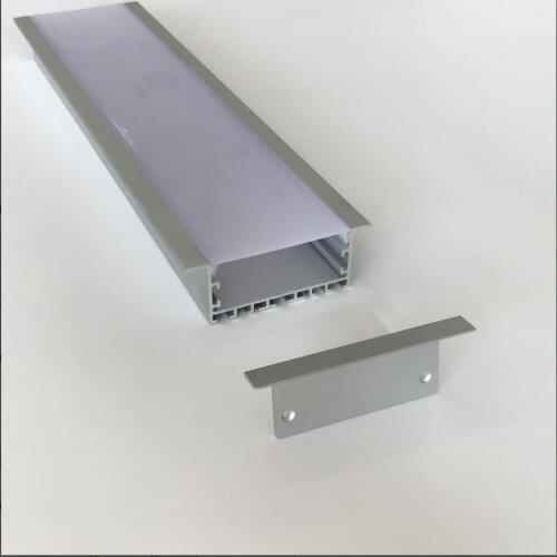 FREE shipping 2m/pcs 10m/lot aluminum channel with milky cover and end caps