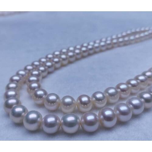 17" butterflier 10-11mm natural color real cultured pearl necklace